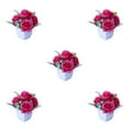thumbnail image 1 of Transemion Wide Application Artificial Plant For Various Settings Low Maintenance Rose Red 5Set, 1 of 6