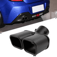 thumbnail image 2 of Inlet 63mm Dual Outlet Car Exhaust Tip Stainless Steel Black Exhaust Tips Muffler Tail Double Pipe Tube Tips, 2 of 6
