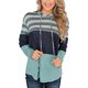 thumbnail image 1 of Sudadera con capucha de manga larga con empalme a rayas, suave y holgada, para mujer, para la cita diaria en la universidad, 1 of 6