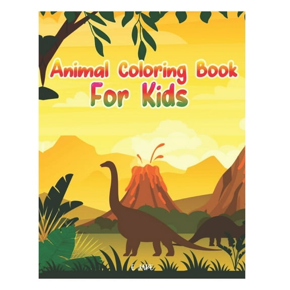animal coloring book for kids: 50 great animal coloring picture collections. (Paperback)
