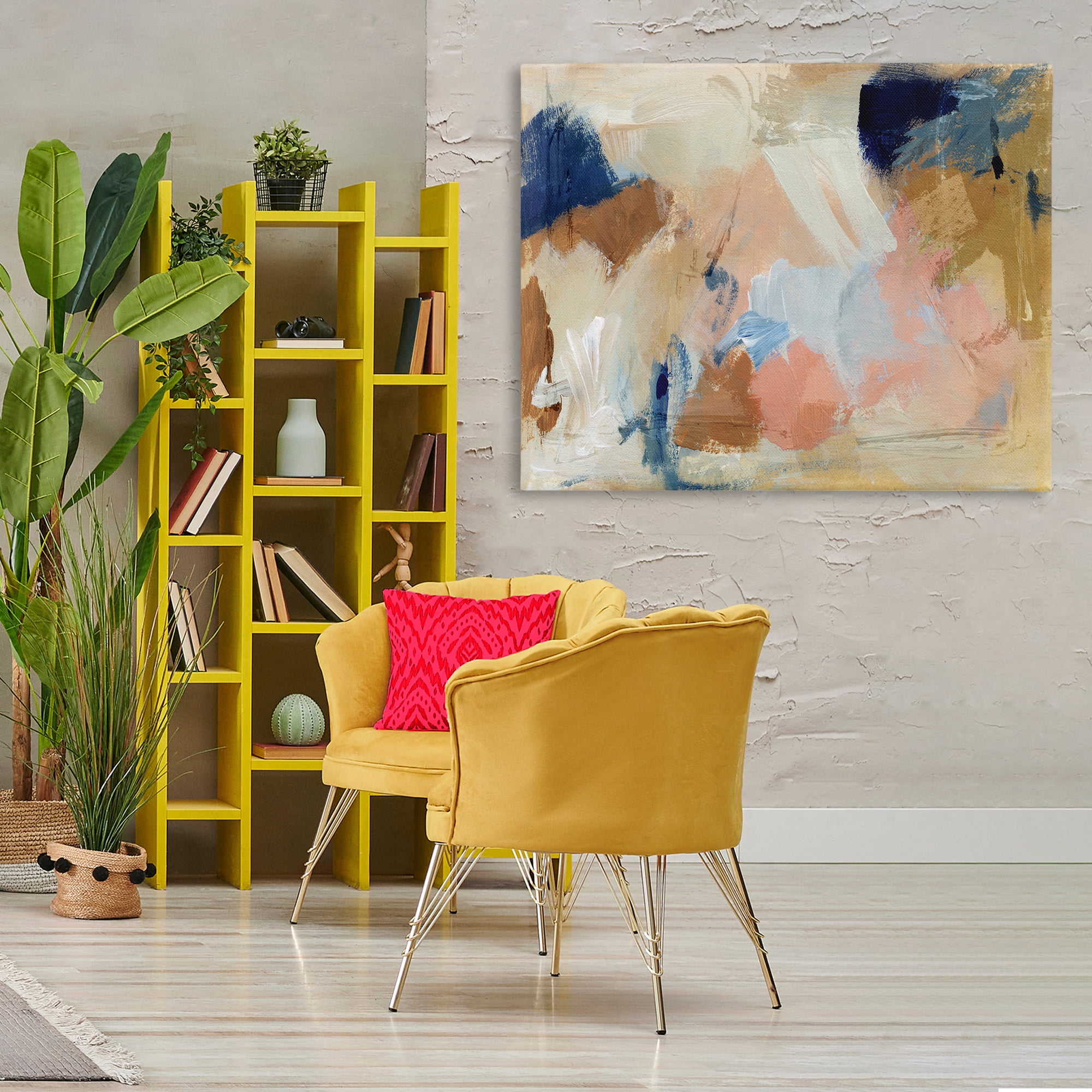 Stupell Industries Chaotic Neutral Paint Abstract Painting Wrapped Canvas Art Print Wall Art, 48 x 36