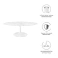 thumbnail image 6 of Modway Lippa 48" Oval Wood and Artificial Marble Coffee Table in White, 6 of 6