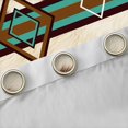 thumbnail image 4 of jejeloiu Rustic Farmhouse Cowhide Black Out Curtains,Geometric Rhombus Print Curtains Pack of 2 (42x63 Each),Cyan Brown Bedroom Curtains For Men Women,Breathable Home Decor, 4 of 6