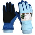 thumbnail image 2 of Black+Friday Clearance! YZEGDCH Toddler Waterproof Bunny Fleece Lined Snow Mittens for Boys Girls Kids Winter Gloves Warm Ski Mittens, Christmas Gifts for Age 3 4 5 6 7 8+ Kids Teen (Blue), 2 of 10