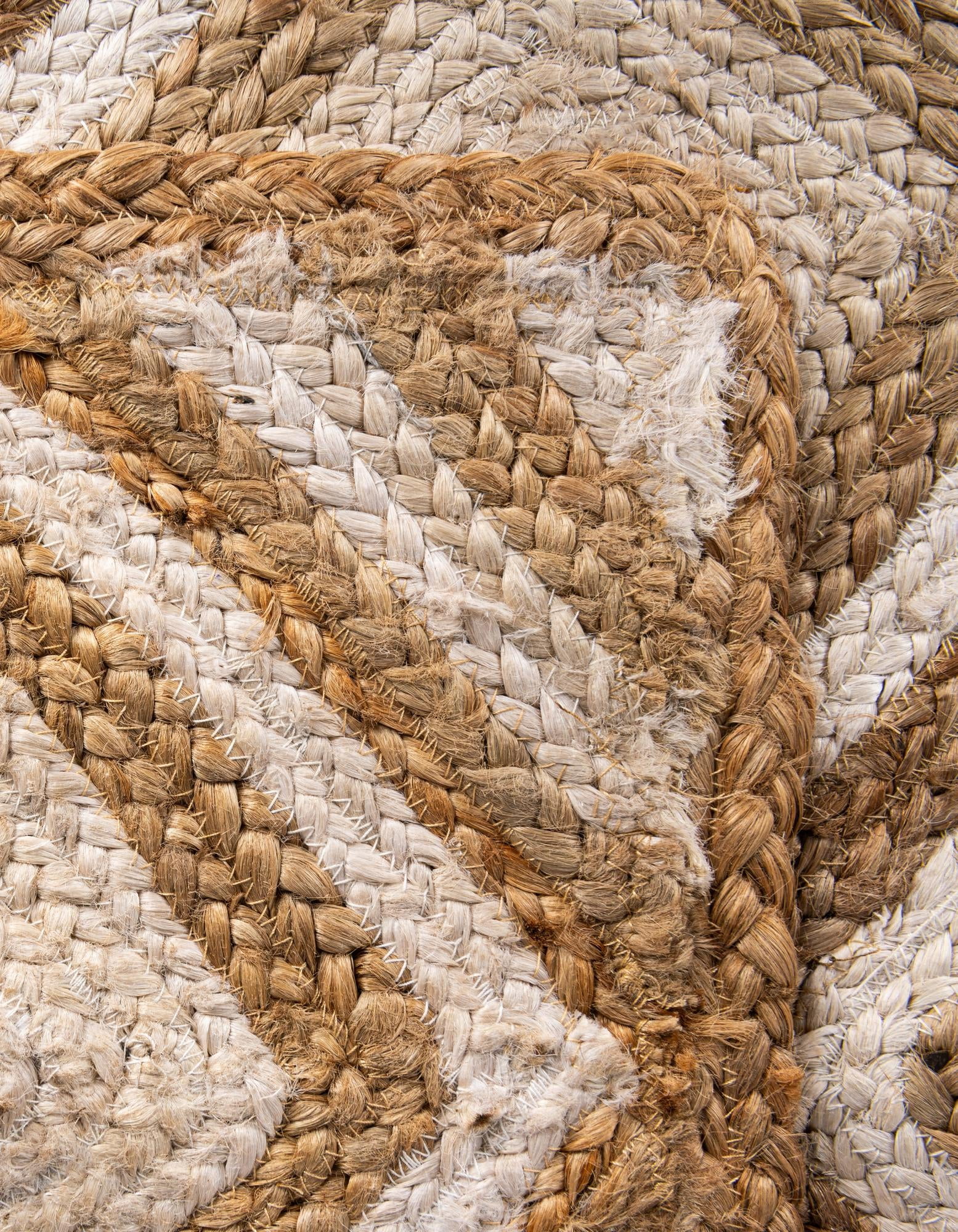 Unique Loom Braided Jute Collection Area Rug - Bengal (4' 1" x 6' 1" Rectangle Natural/Ivory)