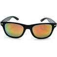 thumbnail image 2 of Unisex Polarized Mirror Horn Rimmed Sunglasses - MIB Style - Black, Yellow Lens, 2 of 6