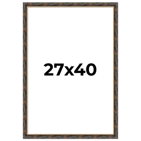27x40 Frame Gold Real Wood Movie Poster Frame Width 1.5 inches | Interior Frame Depth 0.5 inches |