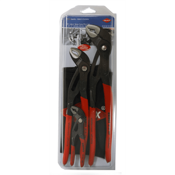 Knipex 9K0080122US 3-Piece Cobra Water Pump Plier Set