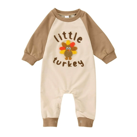 Utlike Baby Boys Romper And Toddler Turkey Embroidery Printing Pullover With Hat 2 Pcs Suspenders Jumpsuit Comfort Fit Playsuit Size 6 Months-12 Months