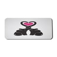 thumbnail image 1 of Animal Computer Mouse Pad, Expression of Love Concept Heart Create with Animals Trunks, Rectangle Non-Slip Rubber Mousepad X-Large, 35" x 15" Gaming Size, Hot Pink Pearl, by Ambesonne, 1 of 2