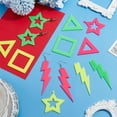 thumbnail image 5 of PH 24 Pairs 80s 90s Neon Earrings 12 Styles Acrylic Retro Pendants for Women Square Triangle Lightning Bolt Star Pendant Acrylic Drop Dangle for 80's Outfit Glow Party Accessories Colorful, 5 of 6