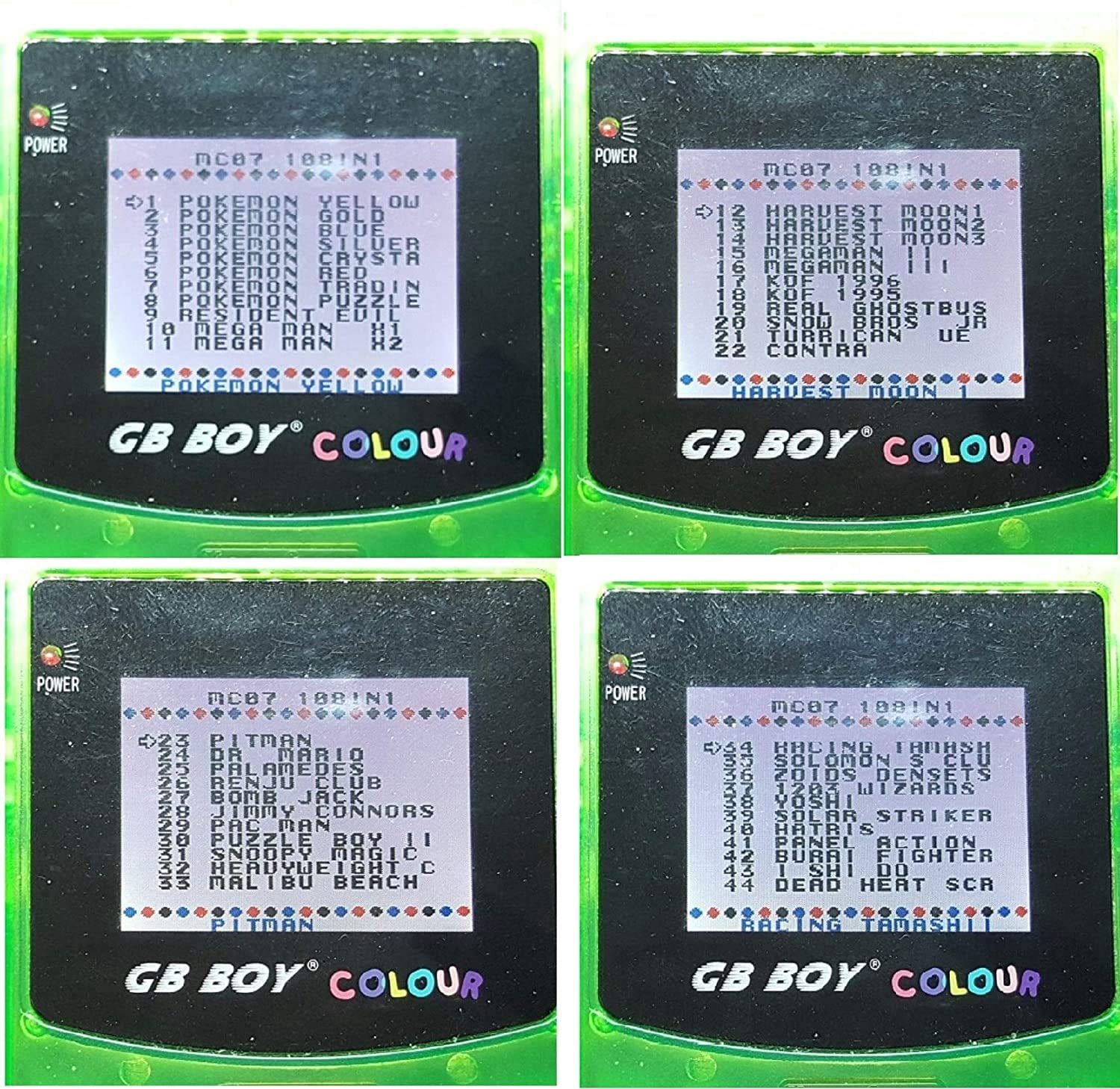 Gba Games 108-in-1 Game Cartridge For GBA/SP/GBC - Yellow Shell Multi-Game Card With English Games 108 In 1 Multi-game Card For GBA GBC SP