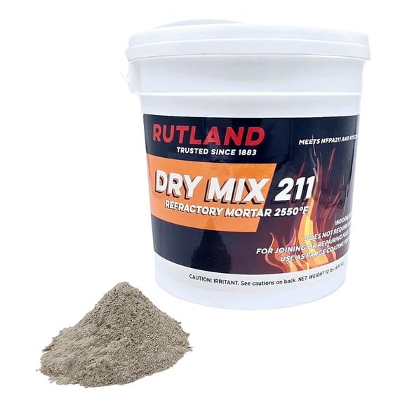 Mortero refractario Rutland Dry Mix 211 4,5 kg para mampostería