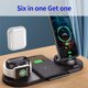 thumbnail image 3 of Estación de carga inalámbrica, soporte de carga rápida 6 en 1 para múltiples dispositivos, Apple Watch Series 6/SE/5/4/3/2, AirPods Pro, iPhone 13/13 Pro/12/12 Pro/11 Series/XS Max/XR /XS/X/8/8 Más Fokelyi 223186-1, 3 of 9