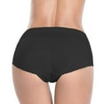thumbnail image 4 of ZQUUVOU Women's Thong Shapewear with Butt Enhancement Pads Seamless Invisible Lifting Panty Solid Color Under Clothing Black, 4 of 4
