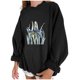 thumbnail image 5 of Sudadera extragrande de lana de manga larga con cuello redondo y estampado de océano salvaje para mujer Fridja fhghd367, 5 of 9