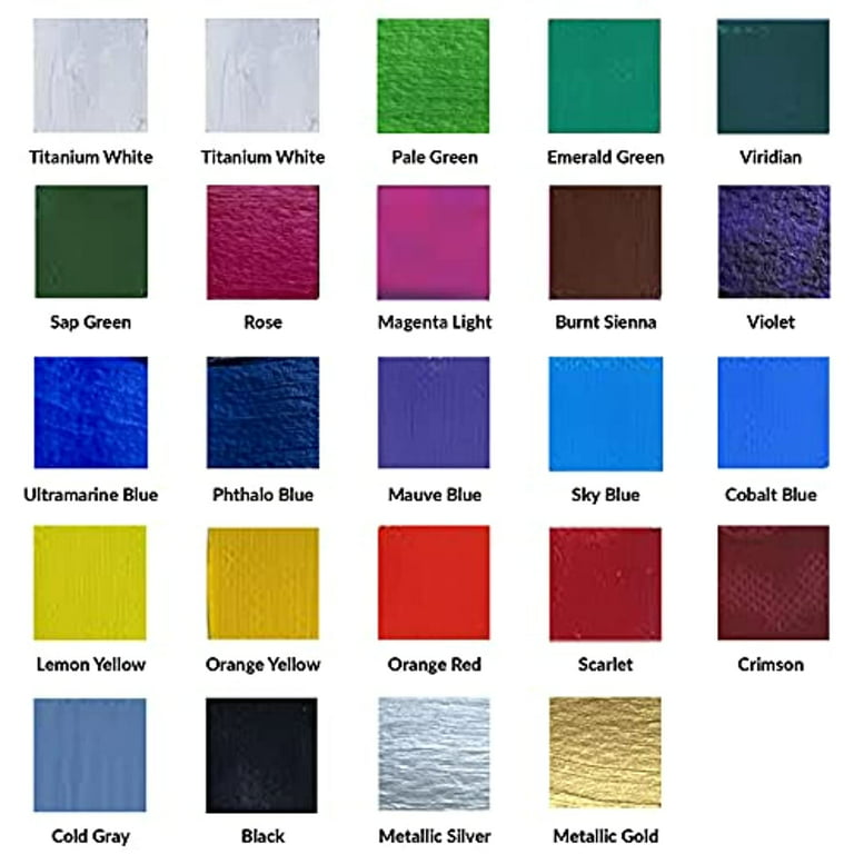 24 Fabric Paint Set for Clothes Upholstery Shoe Sneaker Denim Permanent  Medium Textile Paints