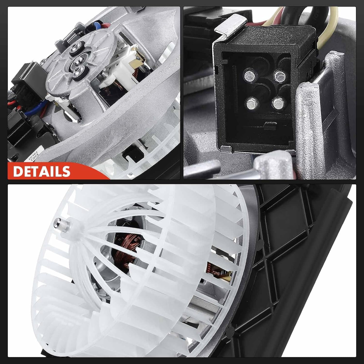 A-Premium HVAC Heater Blower Motor Assembly Compatible with Mercedes-Benz Vehicles - 300SD/500SEL/600SEL 1992-1993, 300SE/400SEL/500SEC 1993, 400SE 1992, CL500 1998, CL600, S320, S420, S500, S600