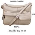 thumbnail image 2 of SILVERFEVER Medium Leather Hobo Handbag for Women  Shoulder Purse with Built-in Wallet Organizer, Genuine Leather Everyday Bag, 2 of 9