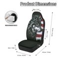 thumbnail image 6 of POLERO Wolf US Flag Pattern, Removable Dust Proof Car Seat Covers Washable Front Seat Covers for Auto, 6 of 11