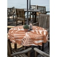 thumbnail image 3 of Outdoor Tablecloth with Umbrella Hole Zipper Terracotta Monstera Round Tablecloth 54" Waterproof Outside Table Cloth Palm Tree Leaf Boho Botanical Tropical Patio Table Cover Tablecloths for Picnic, 3 of 8