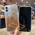 thumbnail image 5 of Liquid Glitter Case Compatible with iPhone XR, Hard Back Colorful Bling Quicksand Phone Case (Sequins Gold, iPhone XR), 5 of 6