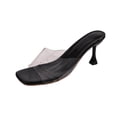 thumbnail image 1 of Zapatos de Caminar de las Mujeres de Moda Casual Versátil Plus-Size Transparente Toe Tacones Altos Primavera / Verano de Moda Cómodos Tacones Altos de las Mujeres, 1 of 9