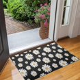 thumbnail image 2 of Black Daisy Flower Golden Centers Pattern Door Rugs,Washable Non Slip Door Mats Indoor,Decorative Door Mats,Entry Mat Indoor for Entrance,Bedroom,Kitchen,Bathroom,17"x30", 2 of 6