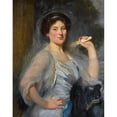 thumbnail image 2 of Solomon Joseph Solomon 20x24 Gold Ornate Framed and Double Matted Museum Art Print Titled - Portrait of Gertrude Salaman, the Artist's Niece, 2 of 4