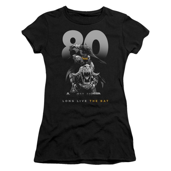 Batman Big 80 S/S Junior Women's T-Shirt Sheer Black