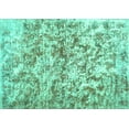 thumbnail image 1 of Ahgly Company Indoor Rectangle Abstract Turquoise Blue Contemporary Area Rugs, 2' x 4', 1 of 4