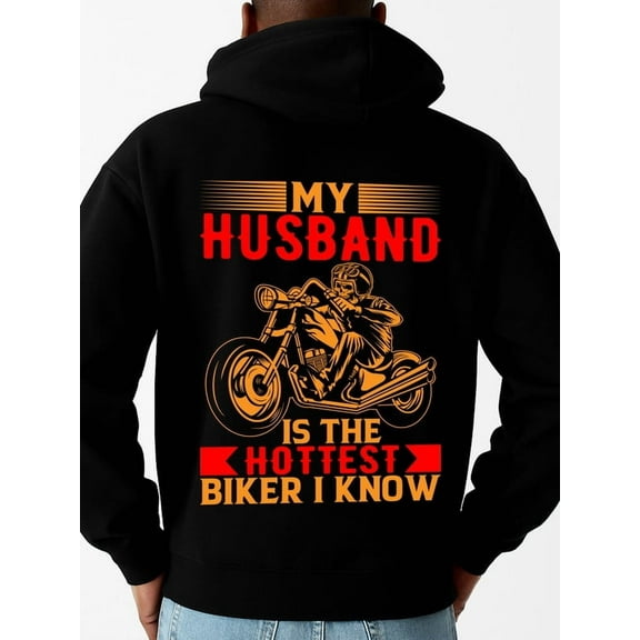 Motorcycle Husband hoodies men polyester black Casual Solid Basic Hooded Sweatshirt Streetwear For Winter Fall, As Gifts comfortable Funny Unisex Shirt Cotton tshirts