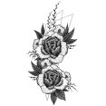 thumbnail image 1 of Etiquetas Engomadas Del Tatuaje 6 calcomanías de tatuaje desechables de flores extraíbles para adultos (F) Likrtyny Libre de BPA, 1 of 9