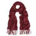 thumbnail image 2 of Premium Classic Unisex Solid Color Plain Soft Fringed Scarf Wrap, 2 of 3