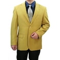 thumbnail image 2 of Sharp Hand Tailored Men 2B Dress Blazer w/1 Pair of Socks, Size 36S-62L - Gold 48S, 2 of 5