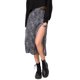 thumbnail image 3 of Falda dividida en forma de A, cintura alta, elástica, suave, elegante, con estampado de leopardo, falda dividida para uso diario, leopardo negro N, 3 of 14