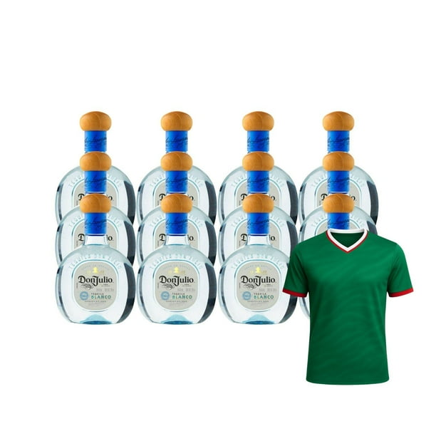 12 Tequila Don Julio Blanco 700 ml + Jersey Verde