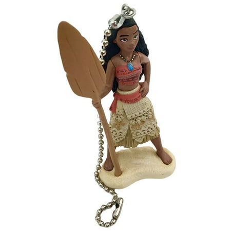 Moana Princess Girl Fan Light Lamp Pull Chain PVC Figure 3" Figurine New Rare