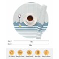 thumbnail image 6 of 15 Inch Round Placemats Set of 4, Blue Striped Non Slip Heat Insulation PP Table Mats, Abstract Modern Geometric Stripes Washable Place Mats for Kitchen Dining Party Table Decor, 6 of 7