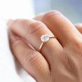 thumbnail image 3 of Jewelerix 14K Yellow Gold Vermeil Promise Day Ring Dainty Round Shape Wedding Ring for Her Minimalist Moissanite Diamond Engagement Ring, 3 of 6