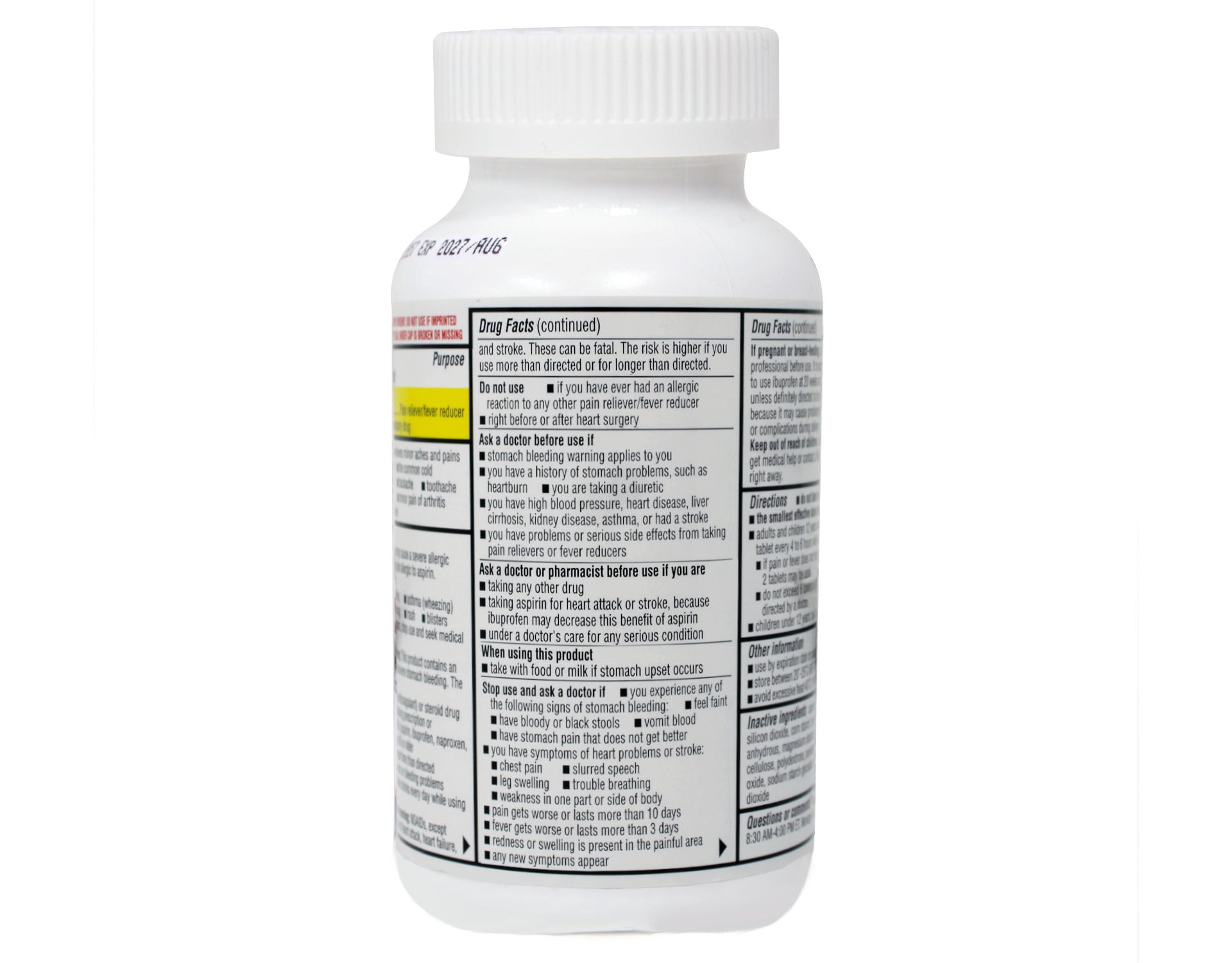 Pack of 2 Quality Choice Ibuprofen 200mg. Tablet 500 Count Each