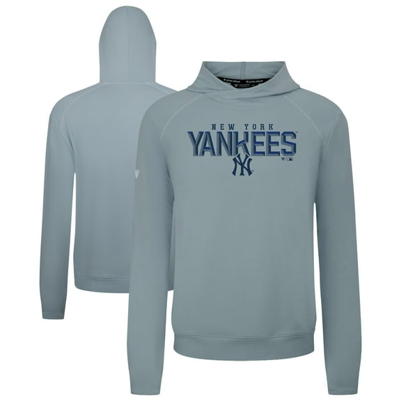 Men's Levelwear  Gray New York Yankees Mandate Carve Tri-Blend Hoodie
