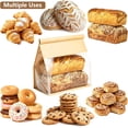 thumbnail image 5 of 50 Pack Extra Large Paper Bread Bags for Homemade Bread Sourdough Bags, 13.7x10.6x5.5 Inches Resealable Tin Tie Tab Lock Bakery Loaf Bag with Window, Baked Goods Packaging for Gifting and Bake Sale, 5 of 6