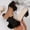 Black, variant on Women's Bow Block Heel Mules Open Toe Non-Slip Comfortable Slide Sandals Summer Red 8.5