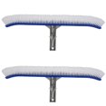 thumbnail image 1 of 2pcs 18 Inch Outdoor Pool Wall Brush Swimming Pool Cleaning Tool Aluminum Handle, 1 of 8