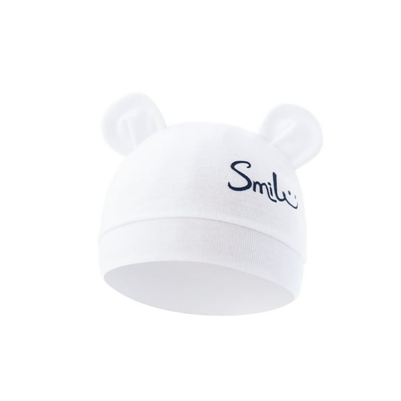 Baby Hospital Hat Comfortable Stretchy Newborns Fetal Caps Lovely Cartoon Brimless Bonnet for Boys Girls 0 to 3 Month