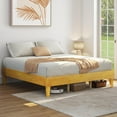 thumbnail image 3 of Solid Wood Platform Bed Frame with Wooden Slats Support 7.3-Inch Underbed Storage Noise-Free Design Easy Assembly Natural Wood Finish, 3 of 8
