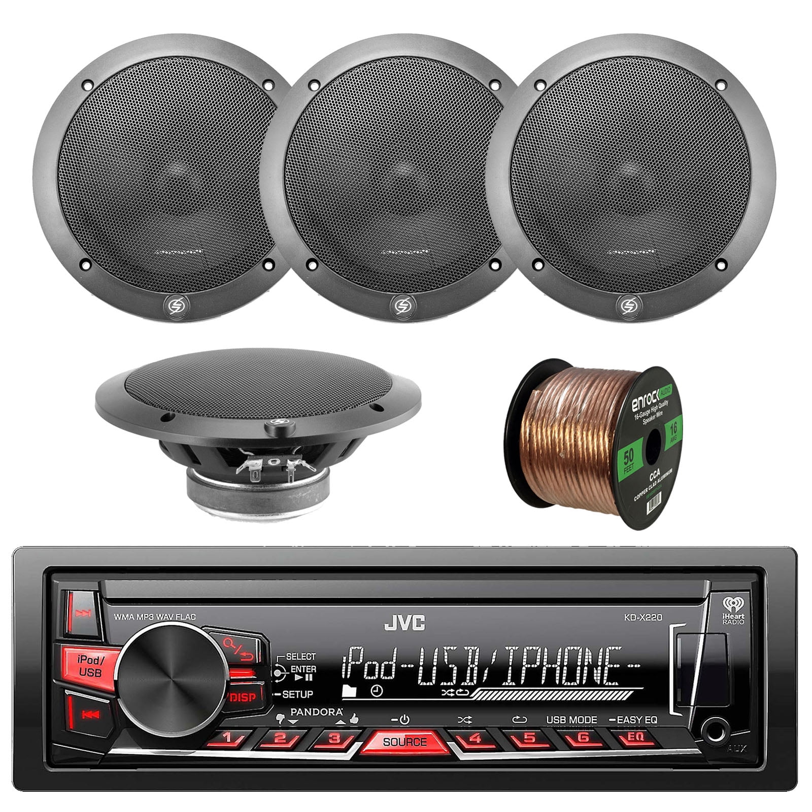 JVC KD-X Single Din MP3/WMA/AM/FM Digital Media Player USB AUX Stereo