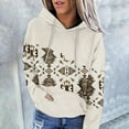 thumbnail image 2 of Aboser Ethnic Aztec Hoodies for Women Retro Geometric Graphic Sweatshirt with Pocket Western Tribal Hooded Shirts Loose Long Sleeve Hoodie, 2 of 7