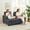 Dark Gray, variant on Modern Loveseats Fluffy Corduroy Square Armrest Loveseat,Sitting or Lying Down Sofa with Adjustable Back,Space Saving Lounge Chair for Living Room,Bedroom and Apartment,Fabric Loveseats
